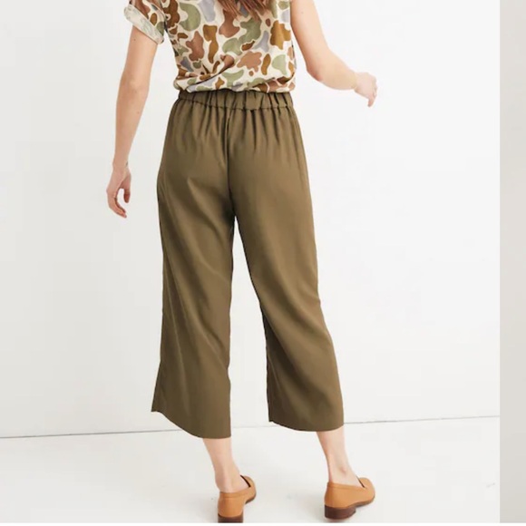 Madewell Huston Pull On Crop Pants size L in Kale - Picture 3 of 7
